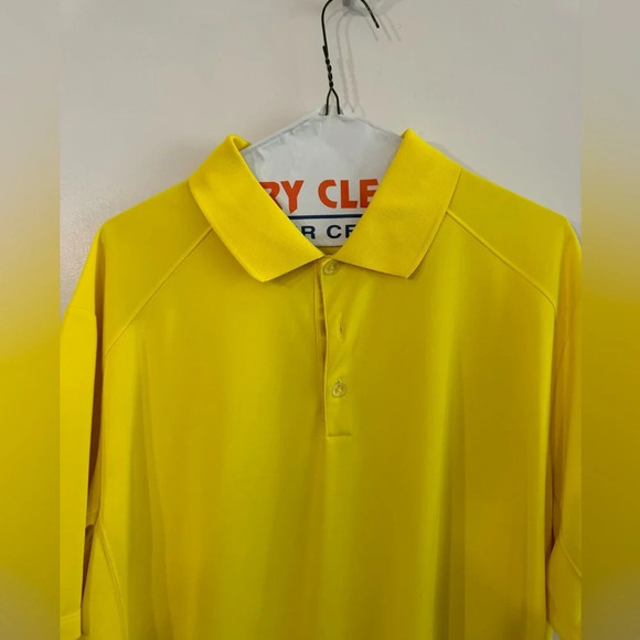 Nike Men Large Golf Tour Performance Polo - Yellow - Picture 3 of 6
